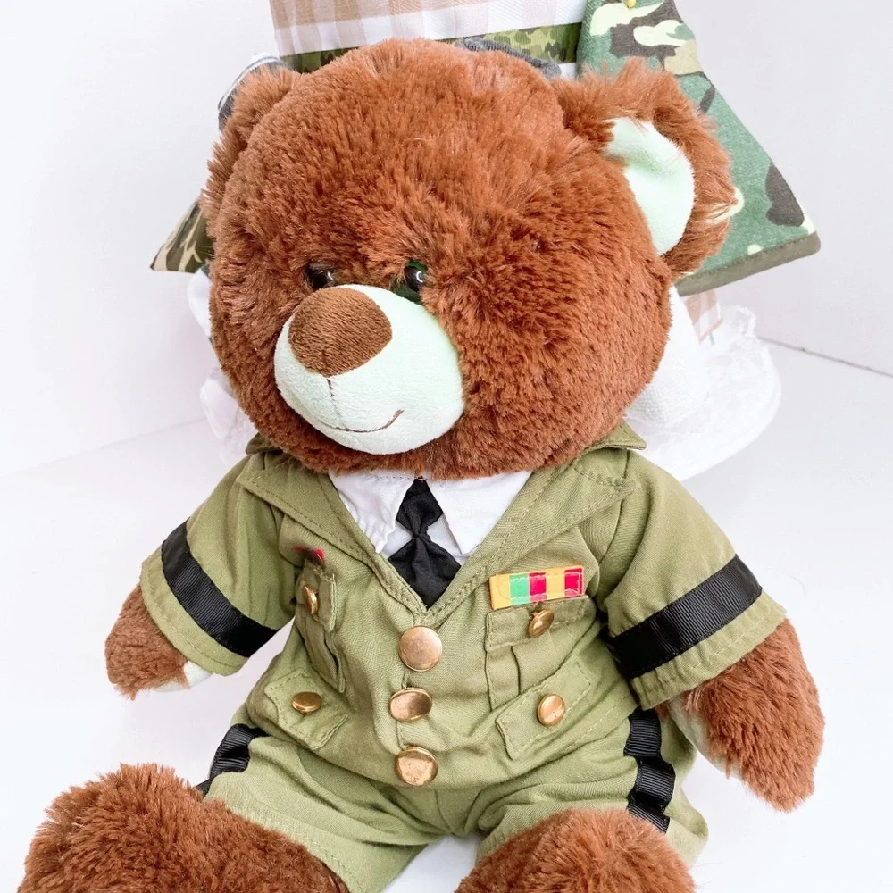 Teddy Bear Military Diaper Cake